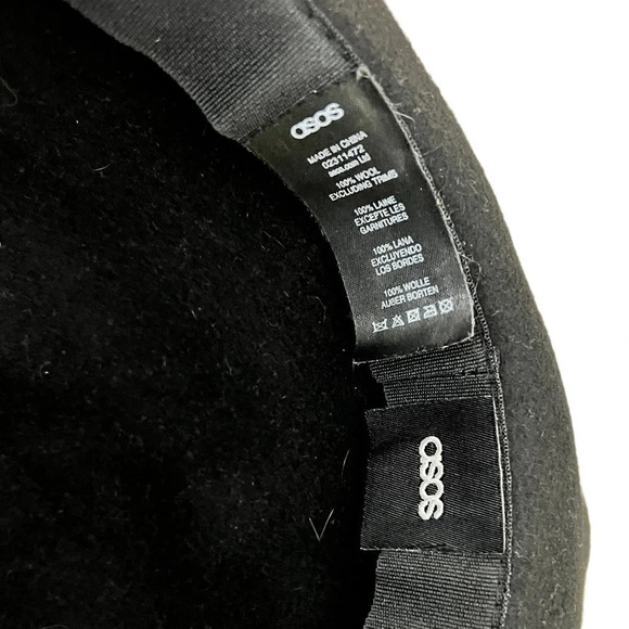 Asos • Black Wool Felt Hat - Picture 6 of 6